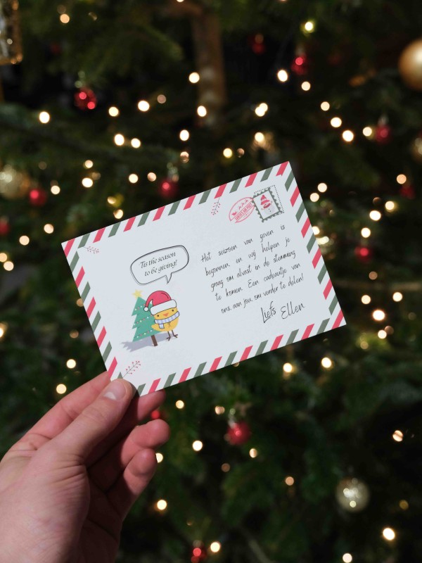 Kerstpakket met persoonlijke boodschap